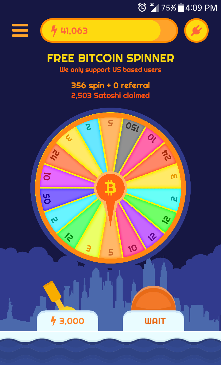 Free Bitcoin Spinner !   Review Android App Pays Satoshi Free Steemit - 